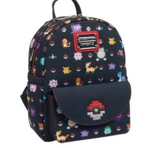 NWT POKEMON CENTER LOUNGEFLY 151 Pixel art mini backpack